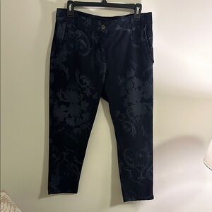 Navy Floral Pants
